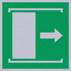 E033 safe condition door slides right to open